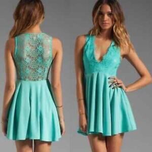 Keepsake The Label Mint Lace Mini Dress Size XS NWOT